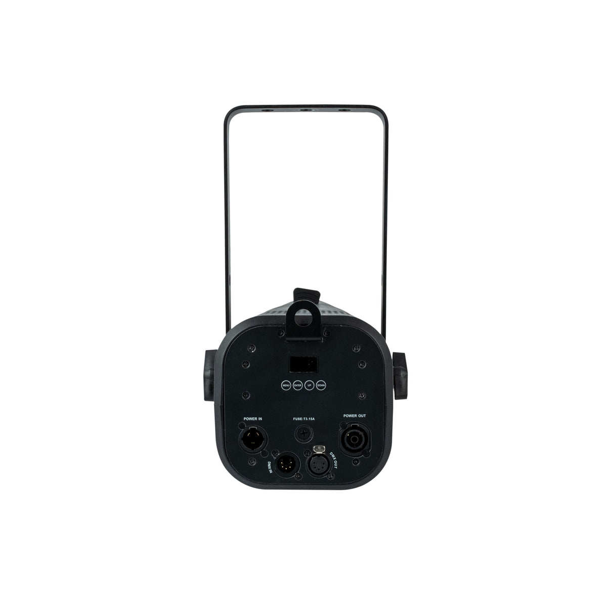 Showtec Performer Profile Zoom 150 Q6, rear control display and connectors
