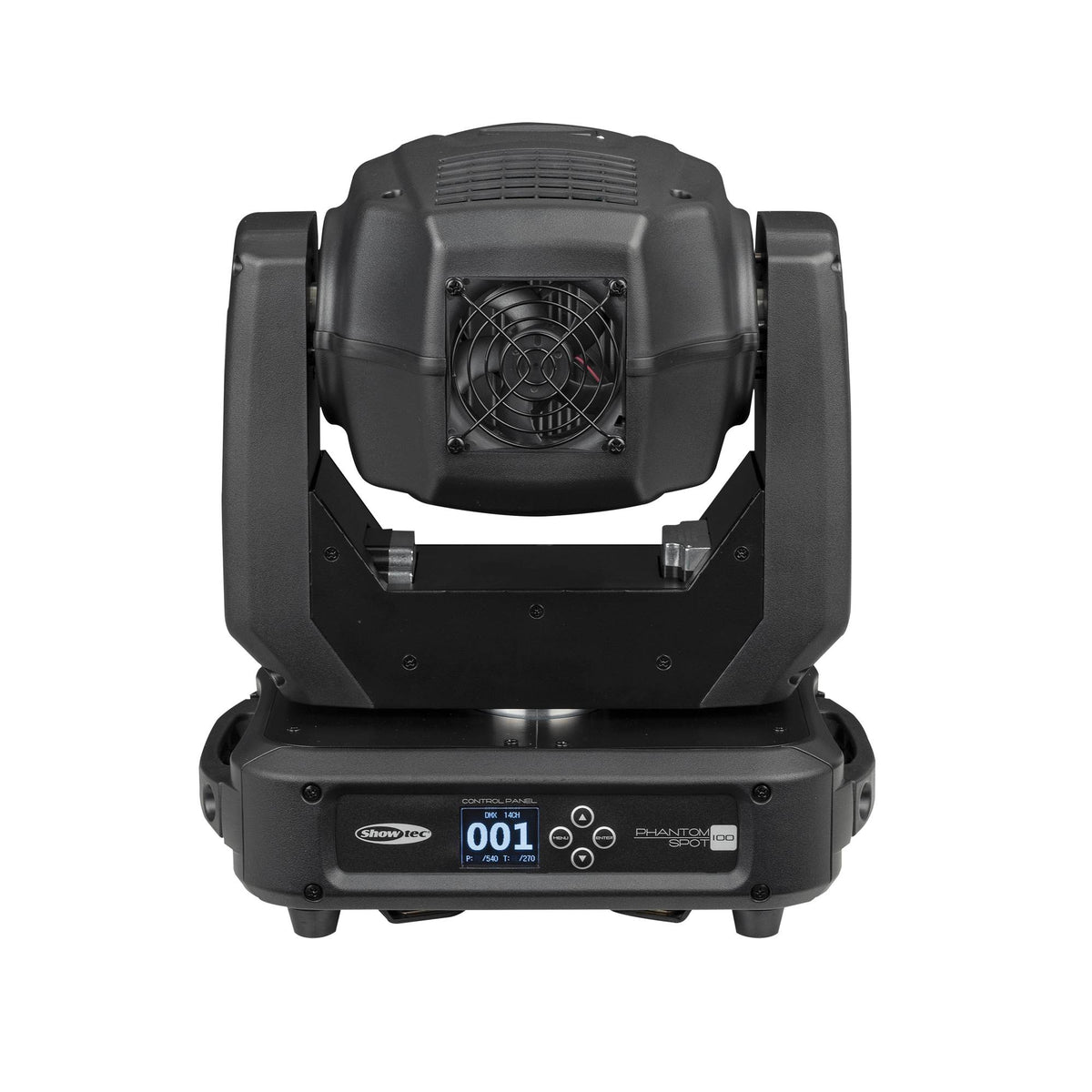 Showtec Phantom 100 Spot Moving Head, rear view and cooling