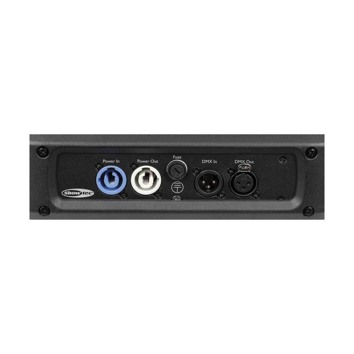 Showtec Phantom 100 Spot Moving Head, power and DMX connectors