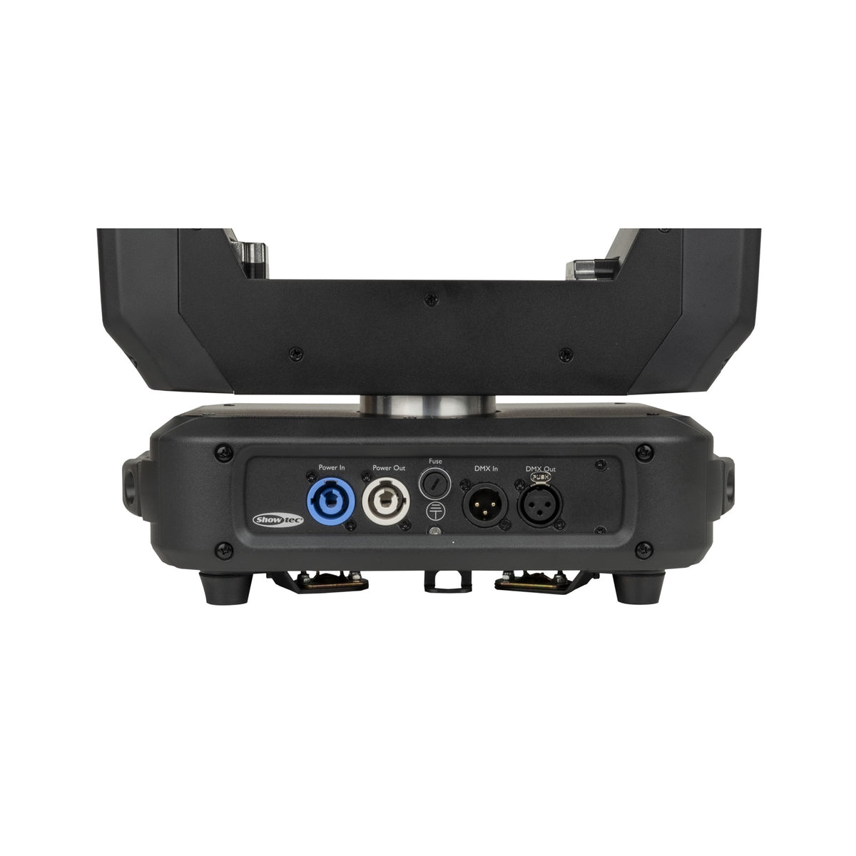 Showtec Phantom 250 Spot judanti galva, maitinimo ir DMX jungtys