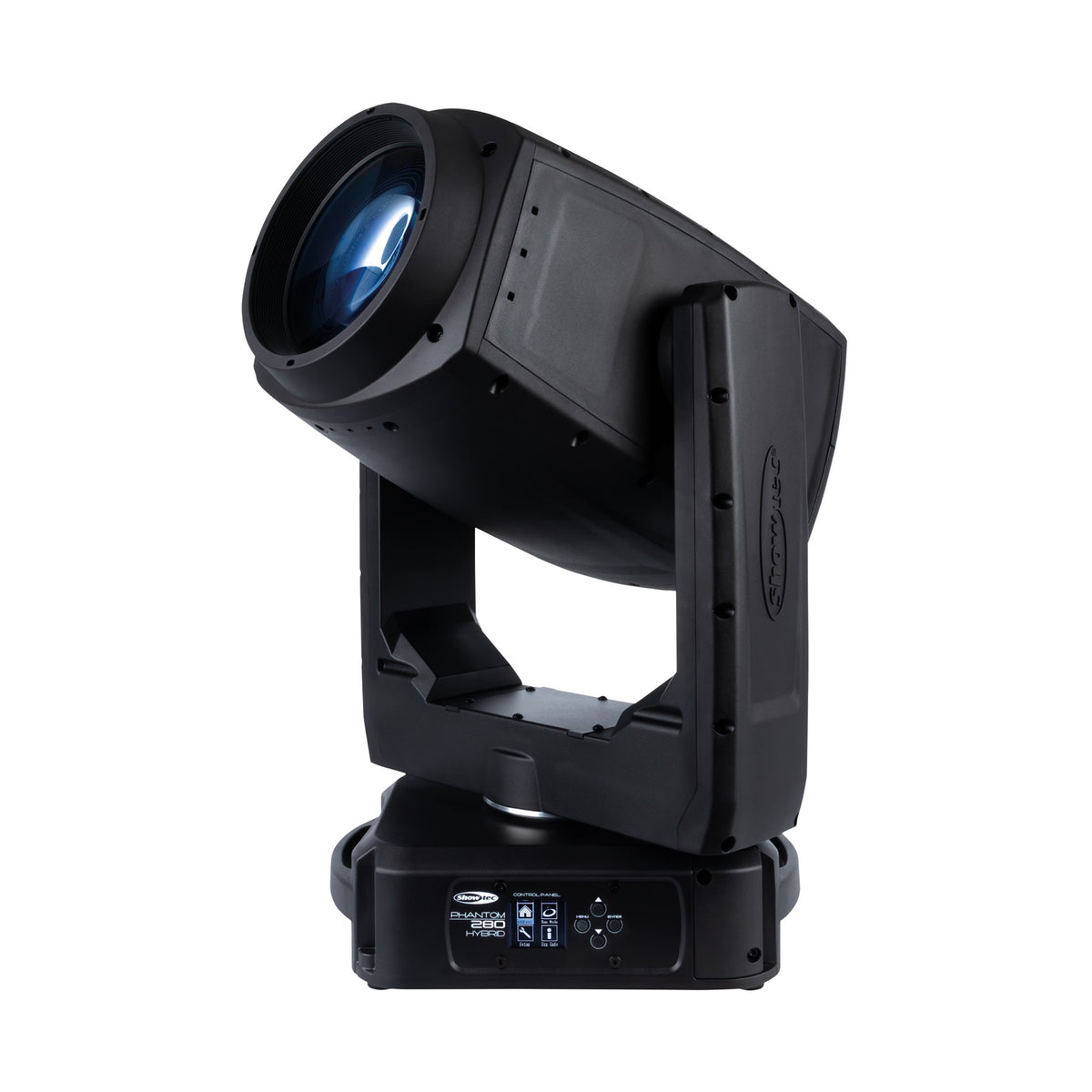 Showtec Phantom 280 Hybrid judanti galva, vaizdas iš priekio ir šono