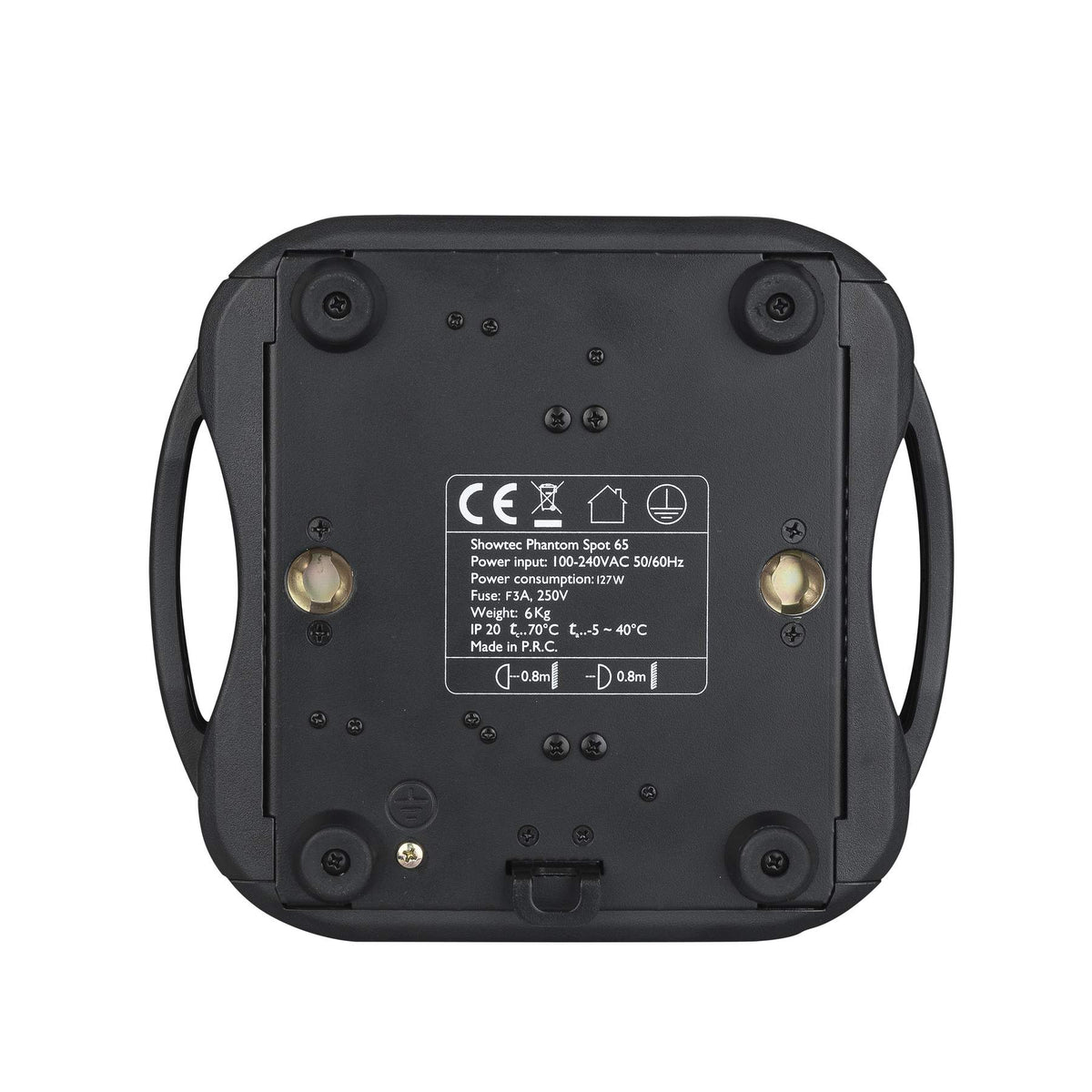 Showtec Phantom 65 Spot Moving Head, black housing, base rigging points