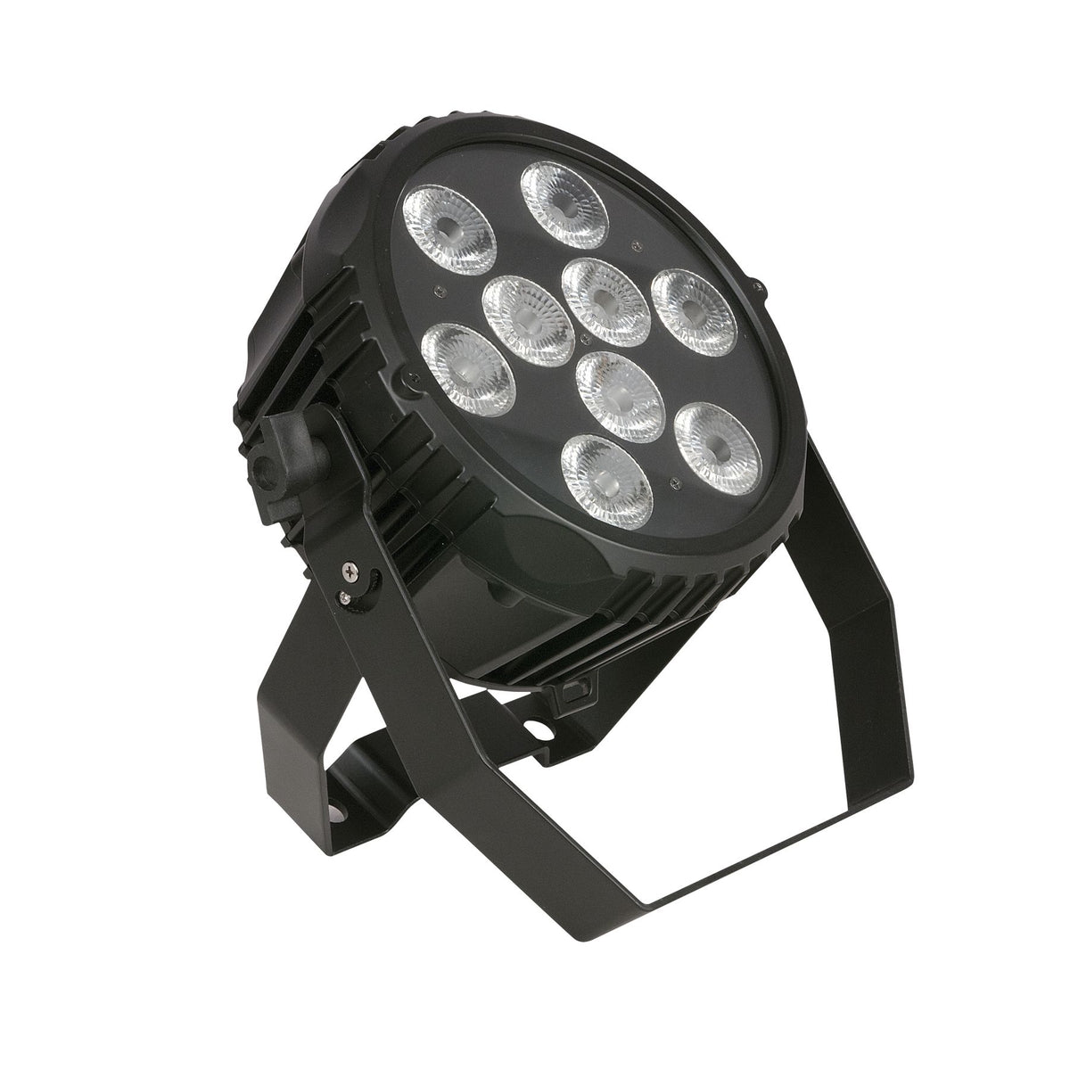 Showtec Power Spot 9 Q6 Tour LED PAR prožektorius, korpusas ir dvigubas laikiklis iš šono