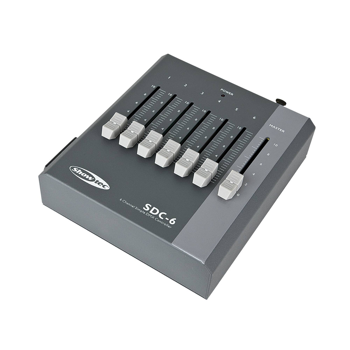 Showtec SDC-6 DMX pultas, vaizdas kampu