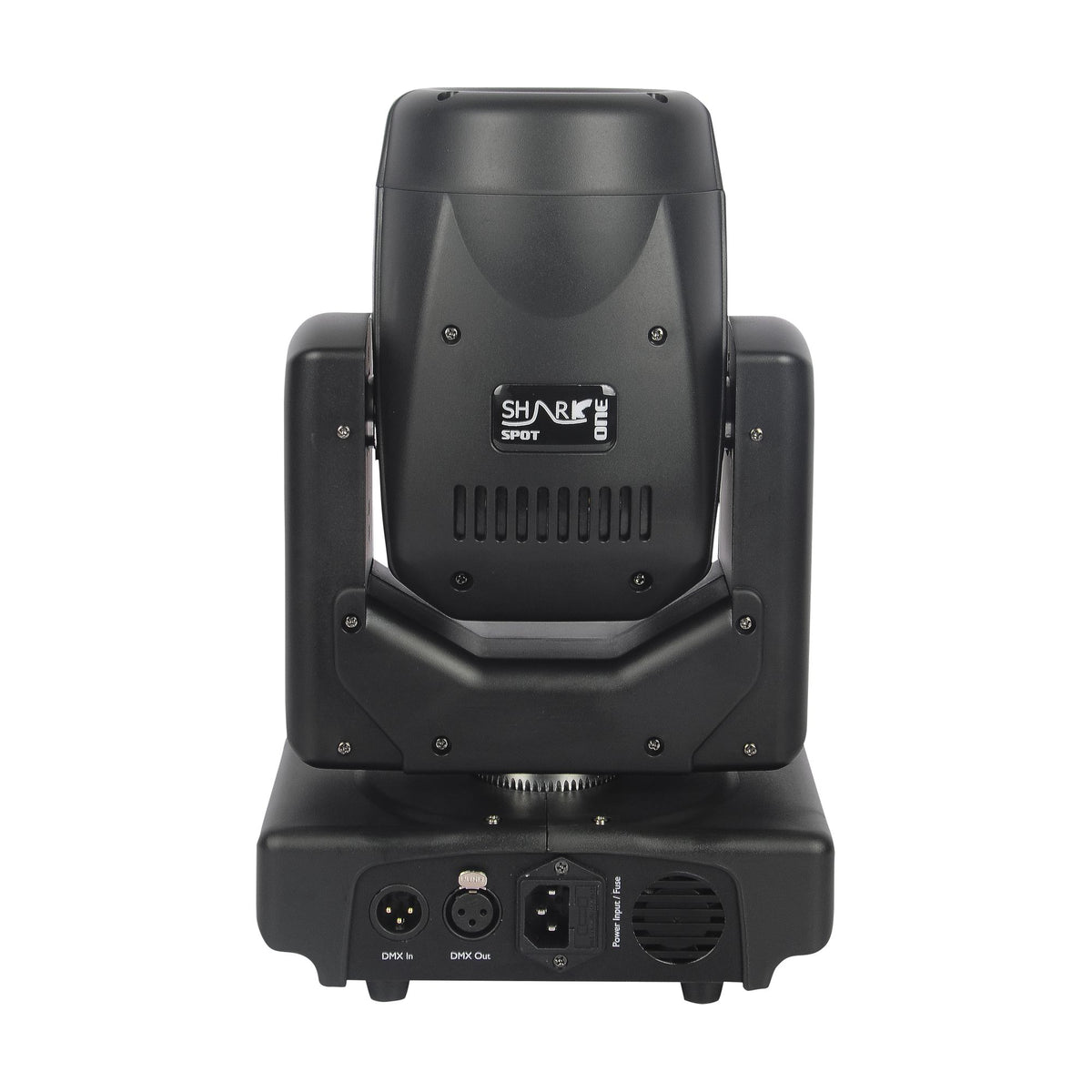 Showtec Shark Spot One judanti galva, galinis vaizdas ir jungtys 2