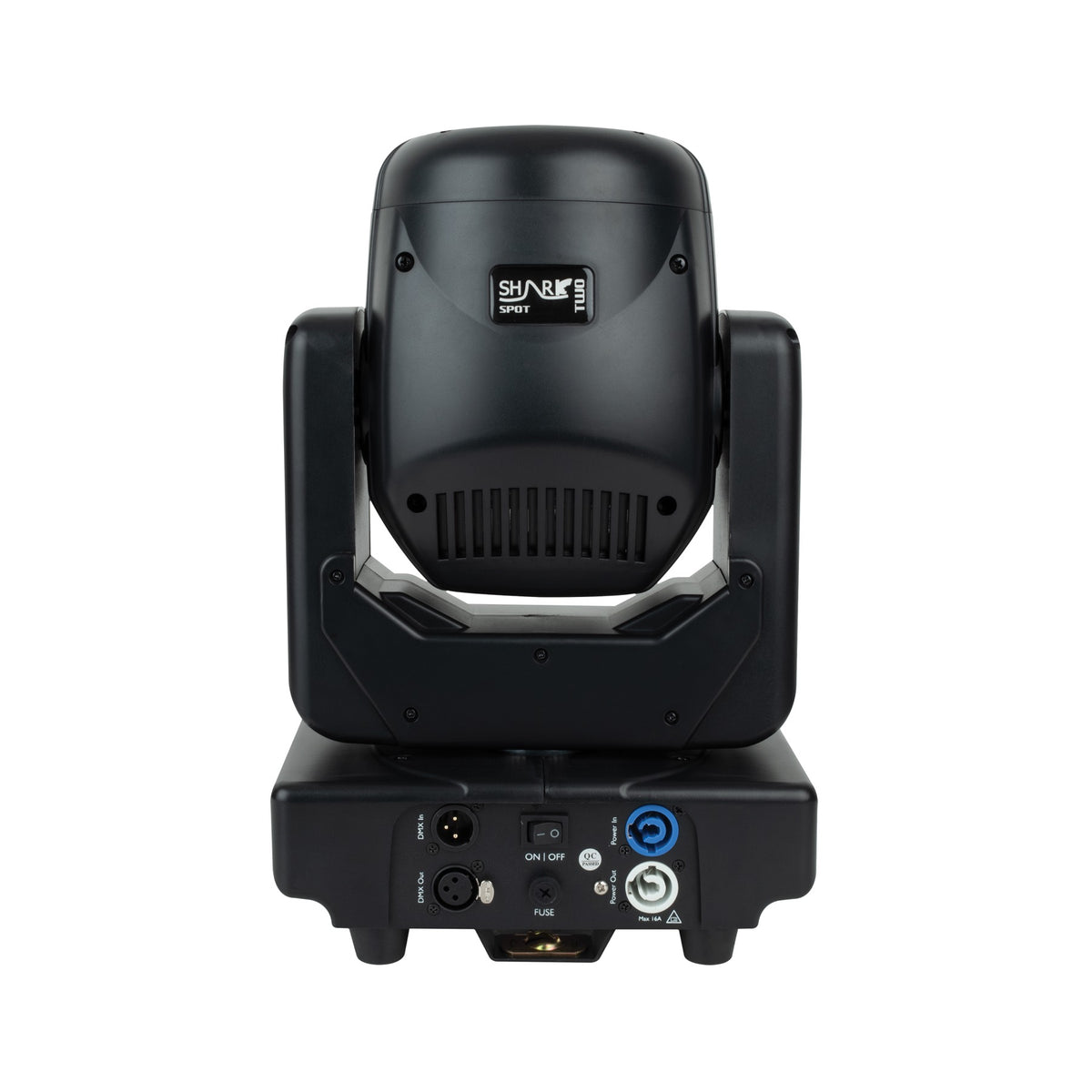 Showtec Shark Spot Two Moving Head, rear connections