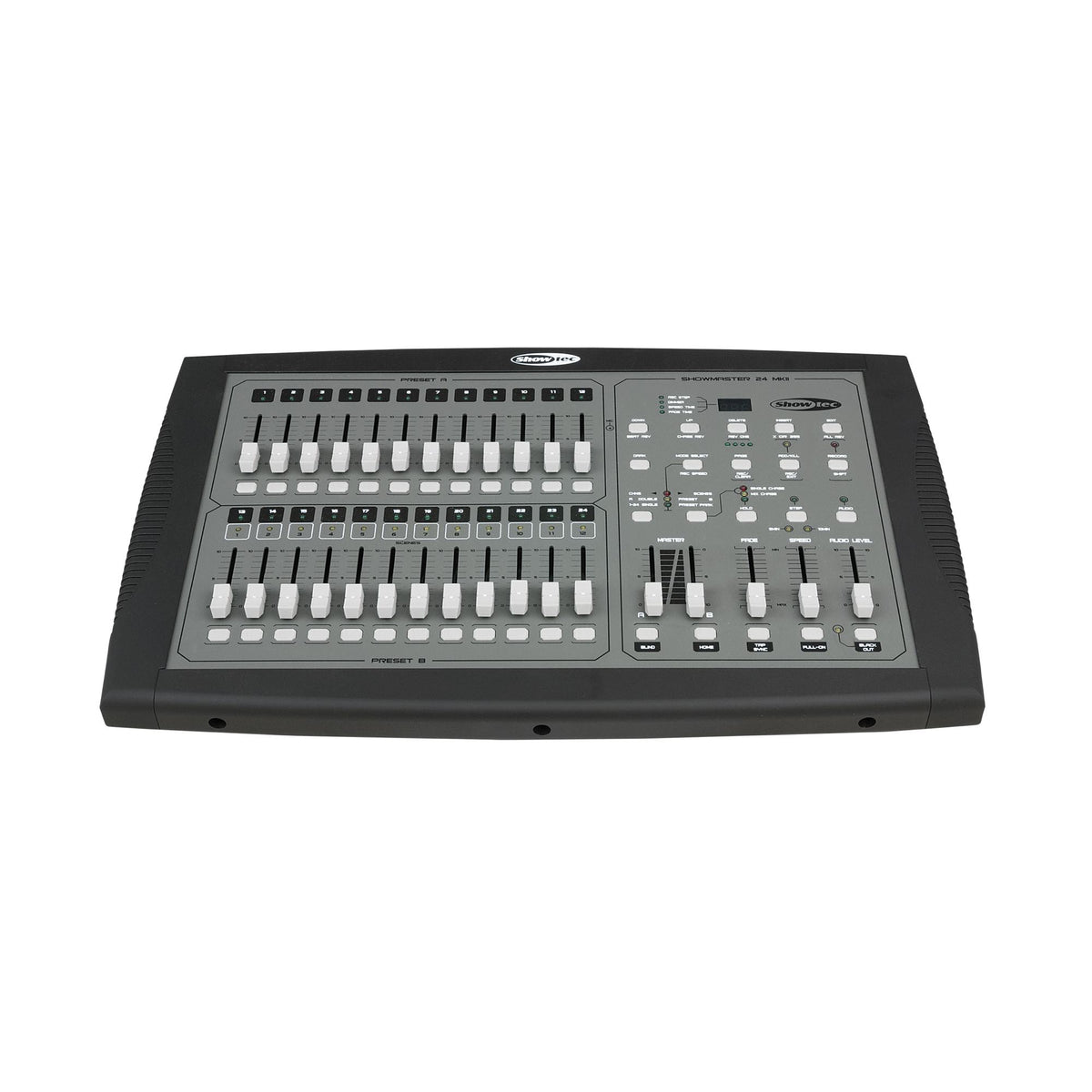 Showtec Showmaster 24 MKII DMX pultas, valdymo skydelio vaizdas
