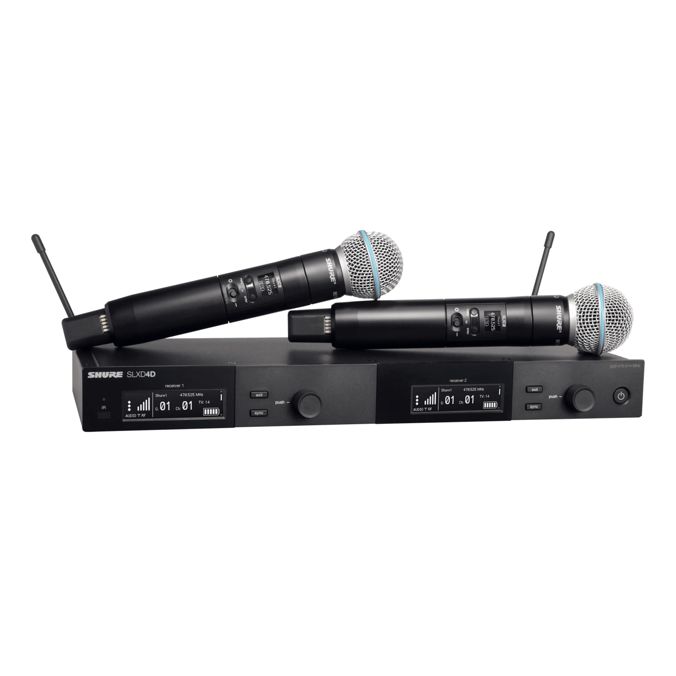 Shure SLXD24DE/B58-H56 2-jų belaidžių mikrofonų sistema
