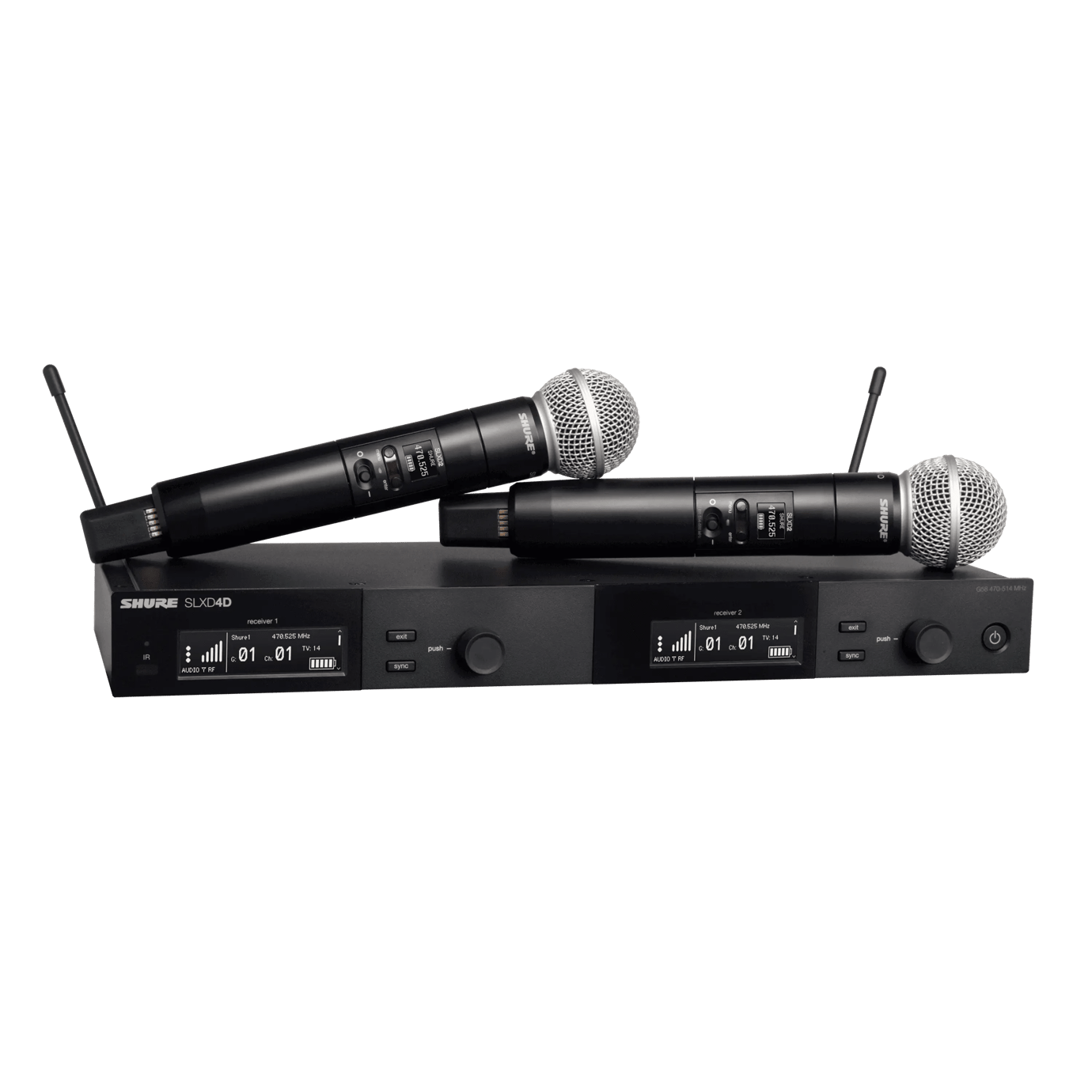 Shure SLXD24DE/SM58-H56 2-jų belaidžių mikrofonų sistema