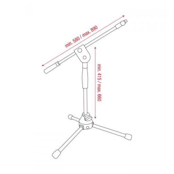 DAP D8112B Mikrofono stovas