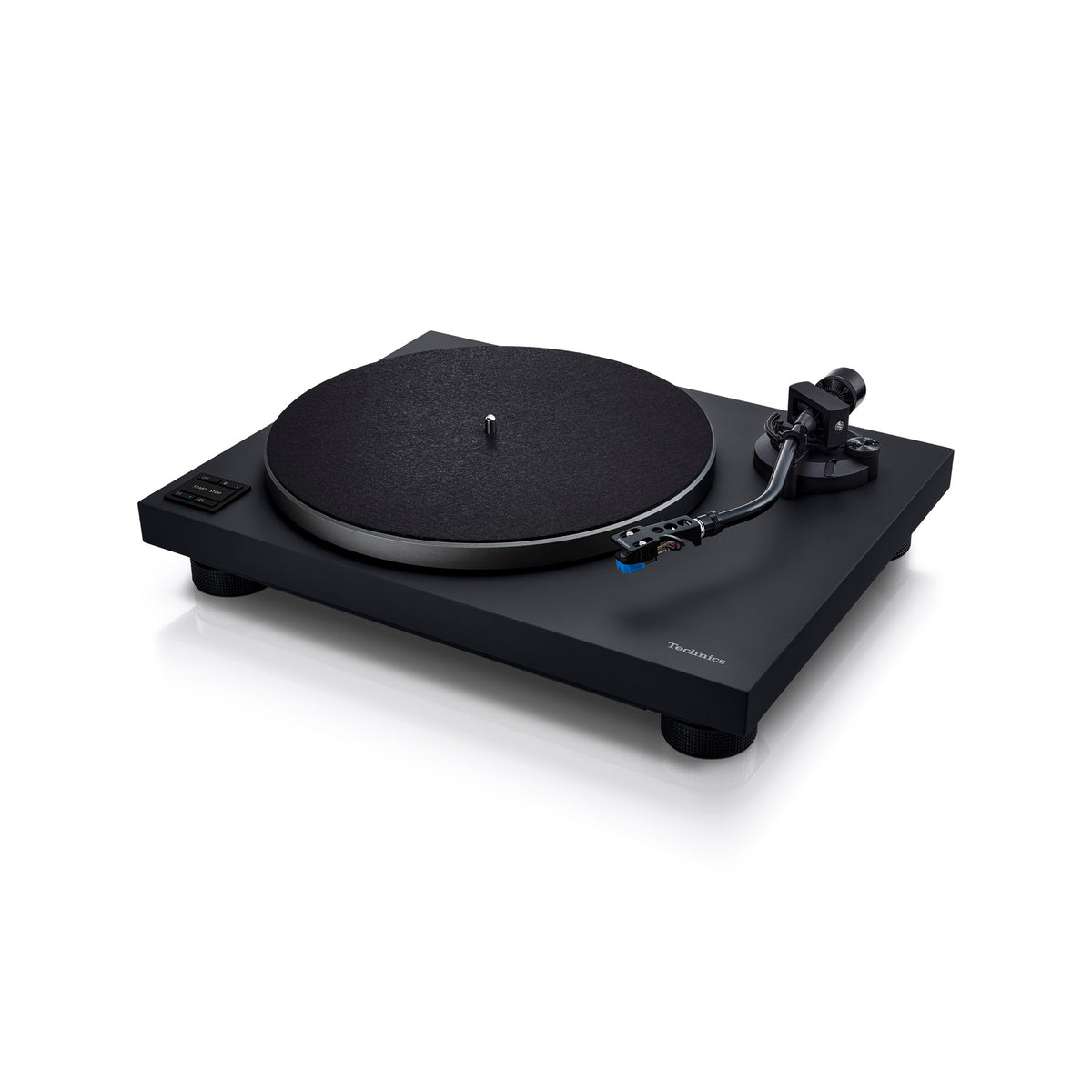 Technics SL-40CBT Turntable, black, angled view