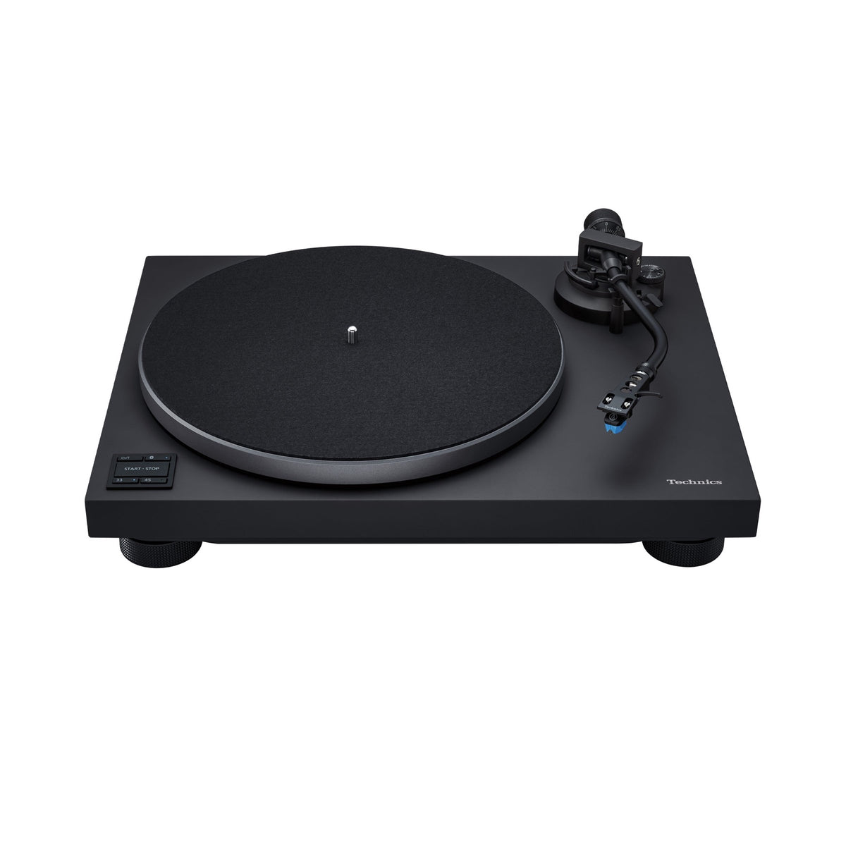 Technics SL-40CBT Turntable, black, front and upper view
