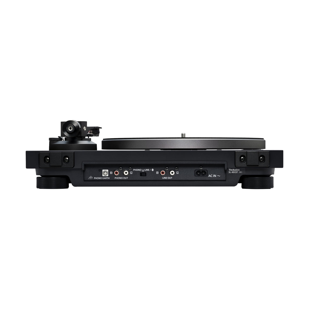 Technics SL-40CBT Turntable, black, rear panel and connectors