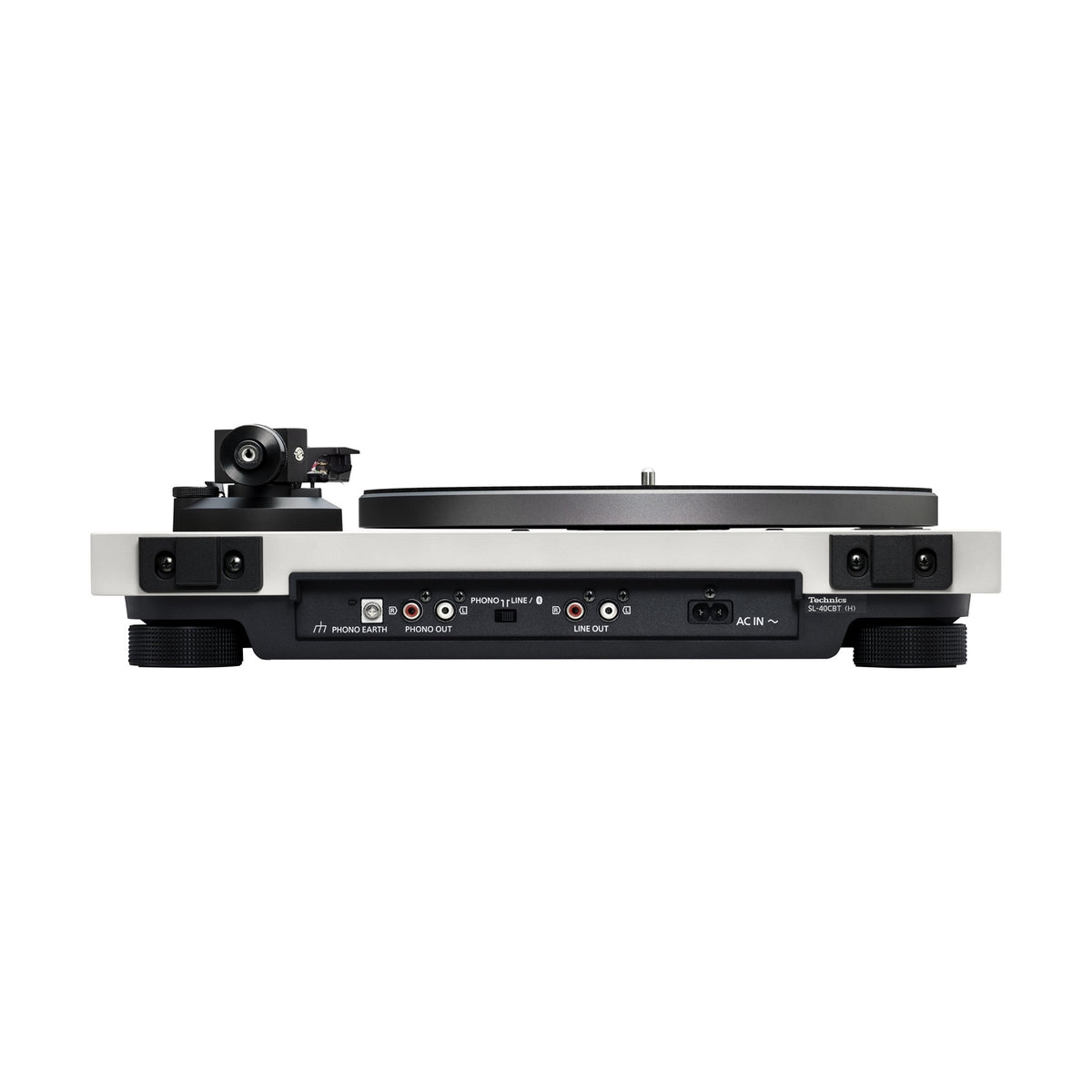Technics SL-40CBT Turntable, grey, rear panel and connectors