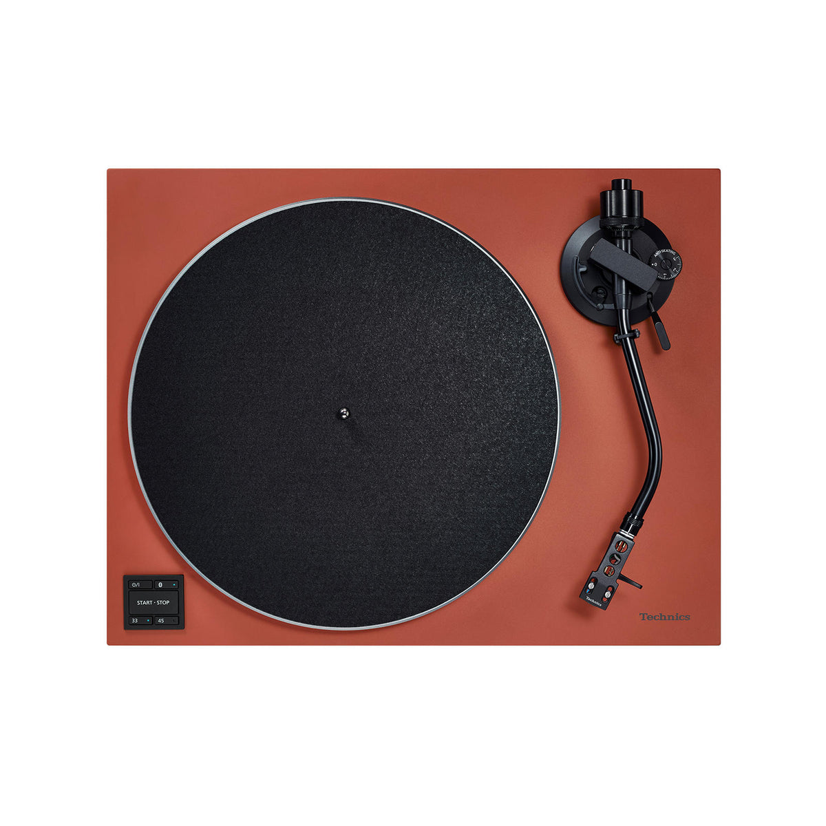 Technics SL-40CBT Turntable, terracotta brown, top view