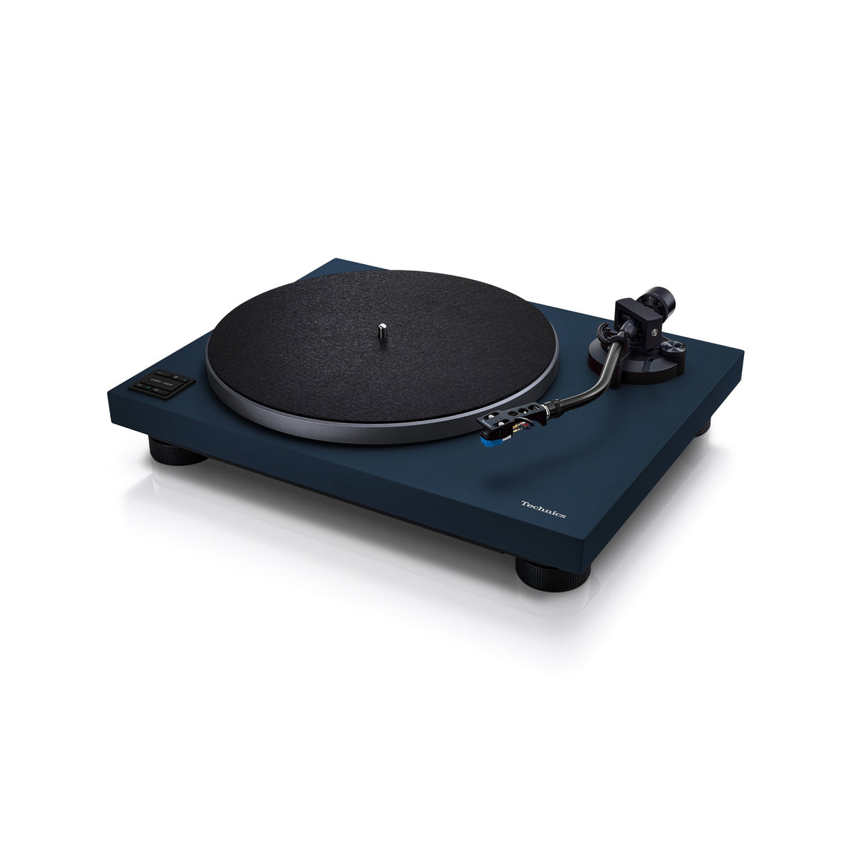 Technics SL-40CBT Turntable, blue, angled view