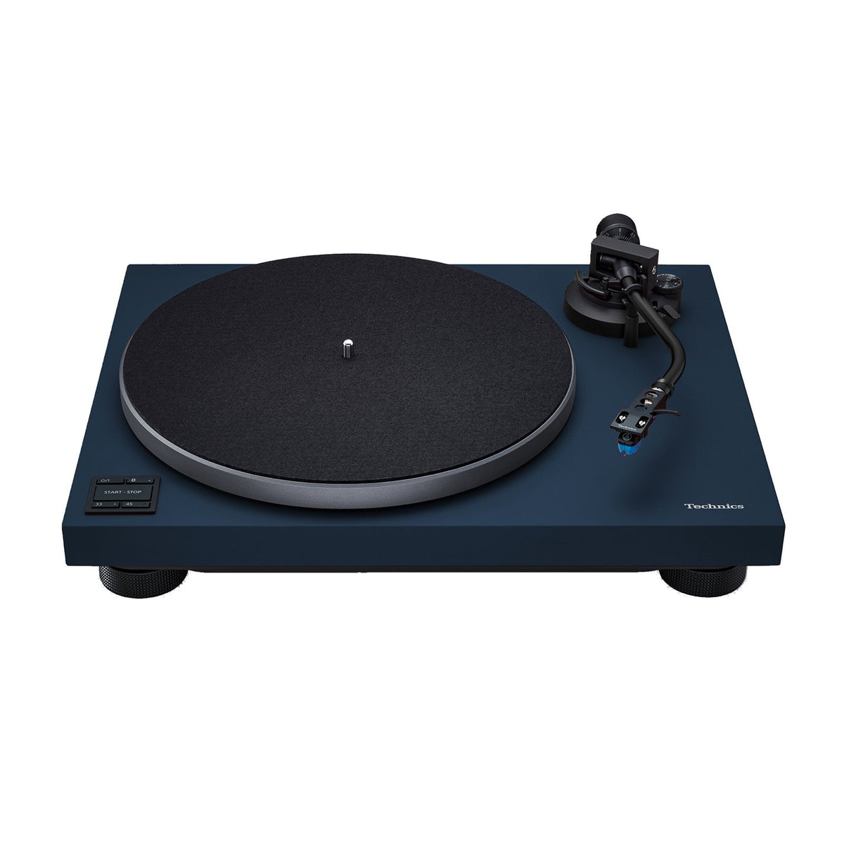 Technics SL-40CBT Turntable, blue, front and upper view