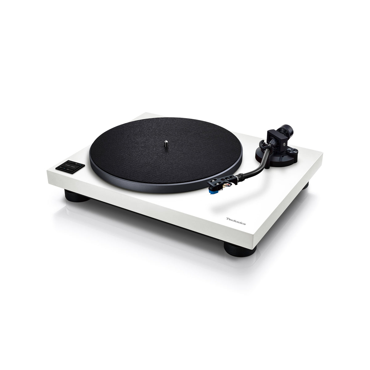 Technics SL-40CBT Turntable, white, angled view