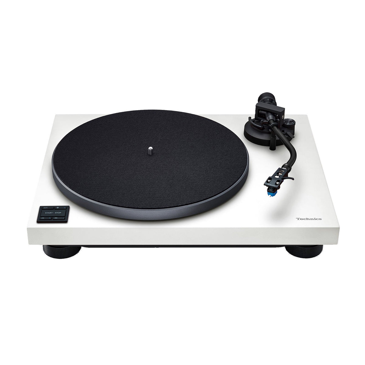 Technics SL-40CBT Turntable, white, front and upper view