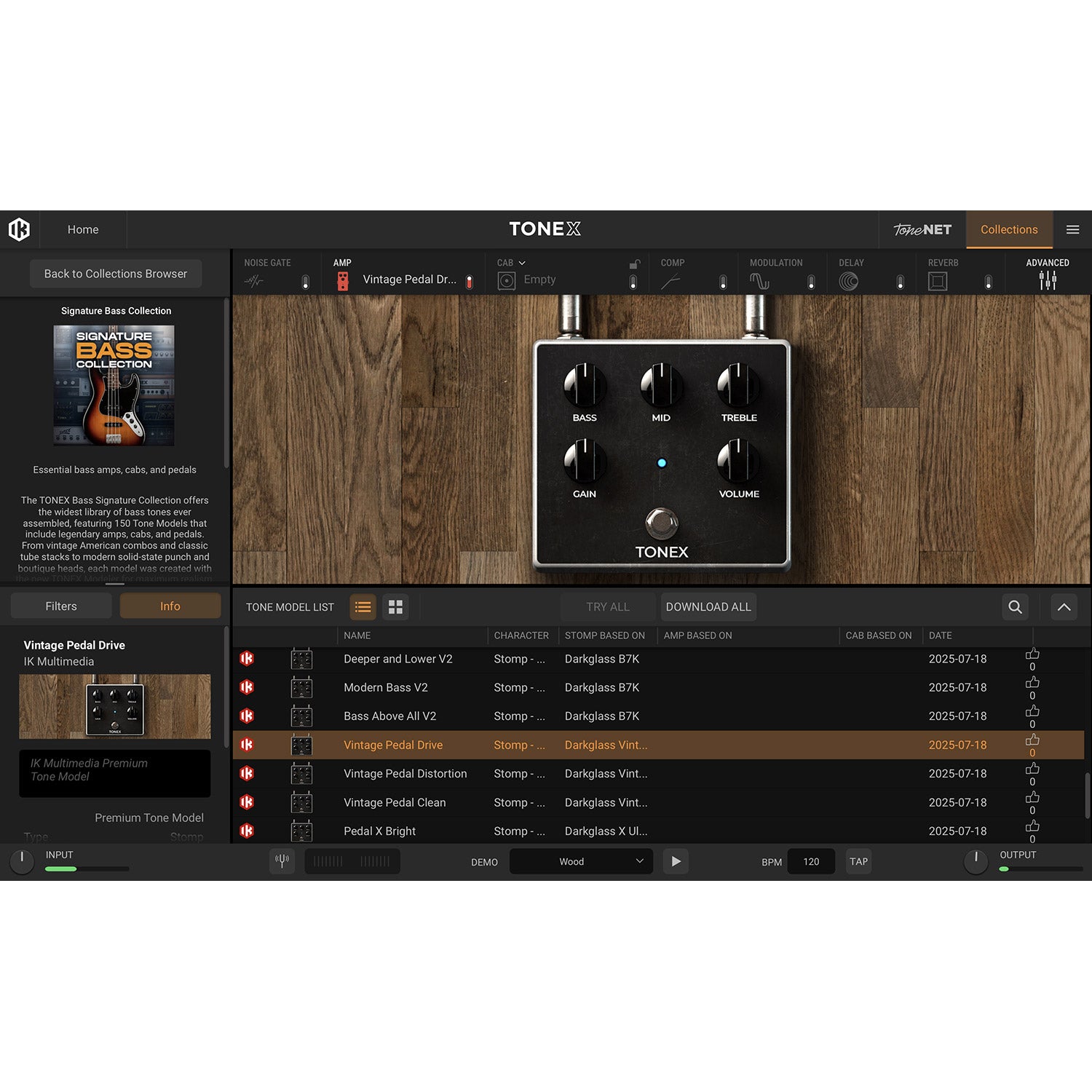 IK Multimedia TONEX Pedal Bass bosinės gitaros efektų pedalas