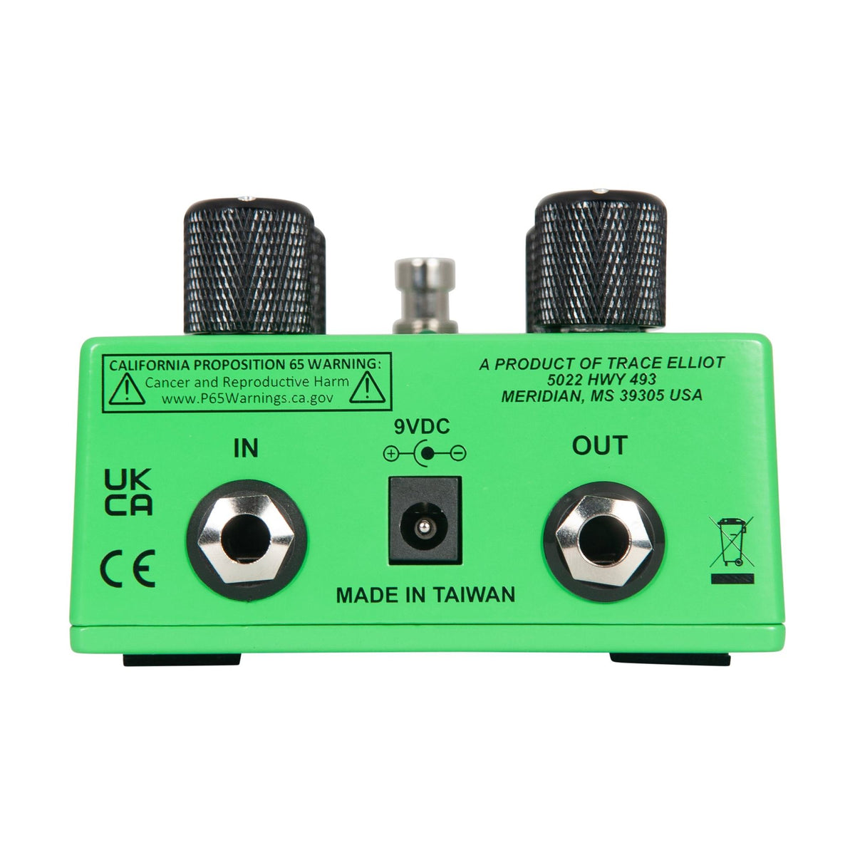 Trace Elliot Dual Band Compressor Pedal, connection side