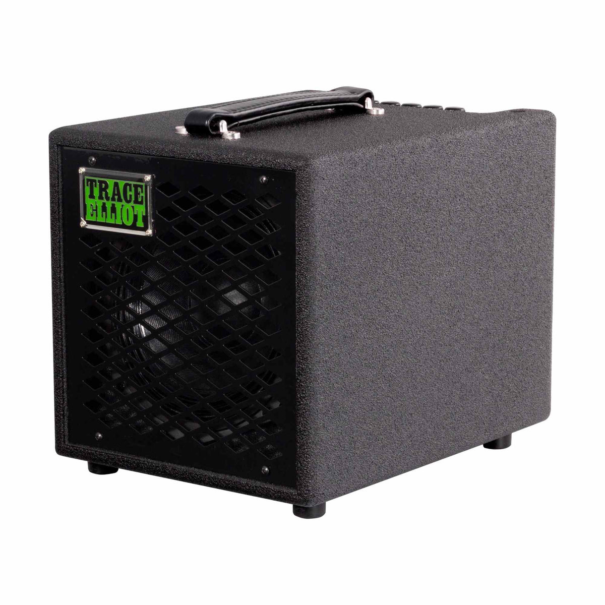 Trace Elliot ELF 1x8 bosinės gitaros stiprintuvas, vaizdas kampu iš kairės