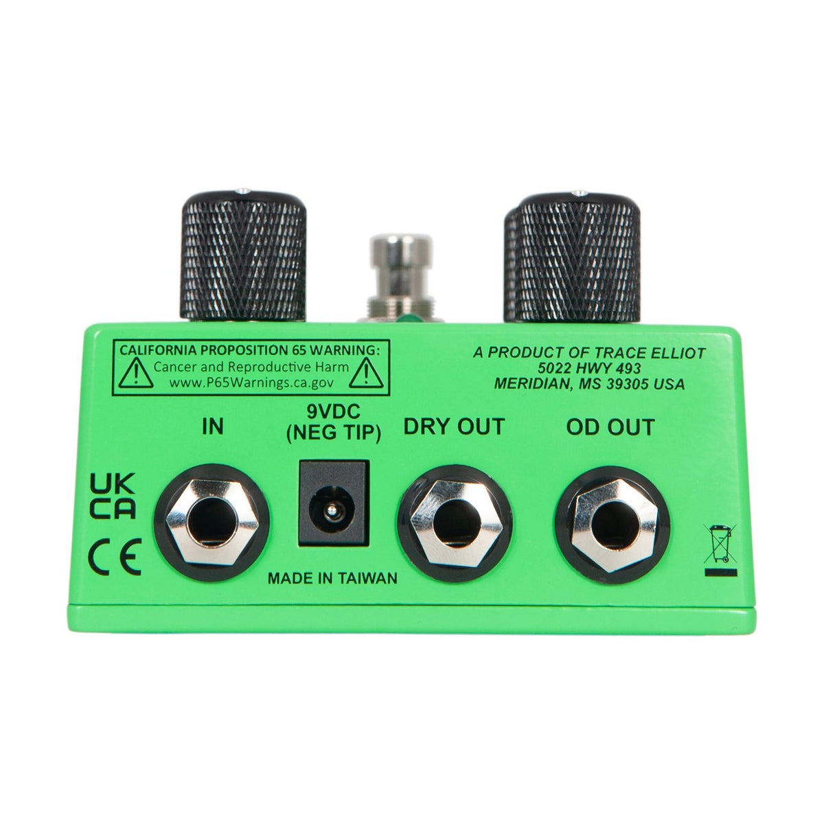 Trace Elliot Overdrive Pedal, connection side