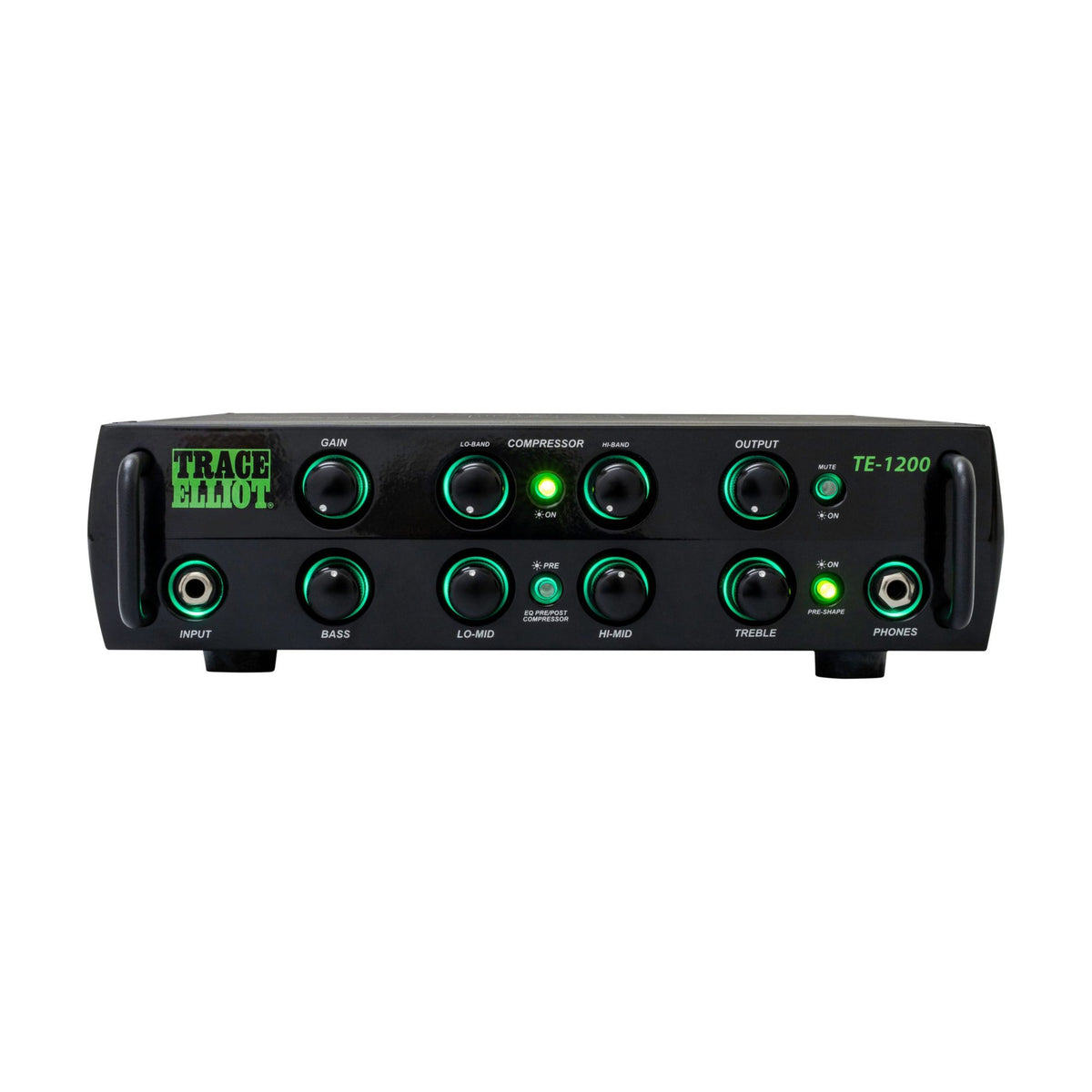 Trace Elliot TE-1200 bosinės gitaros stiprintuvas, valdymo skydelis