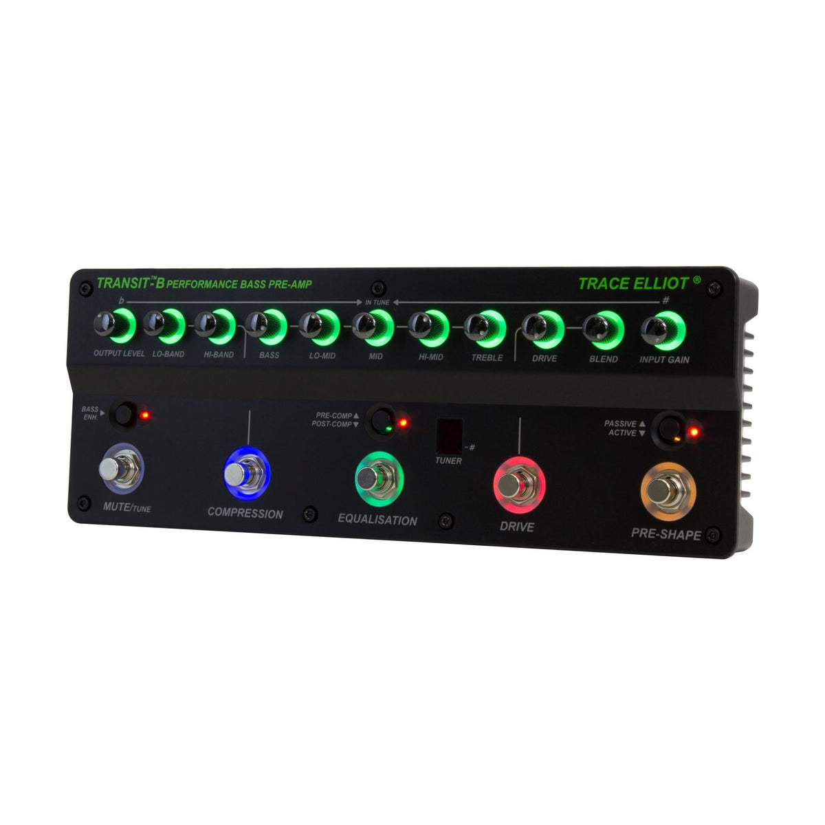 Trace Elliot Transit B Preamp, left angle view