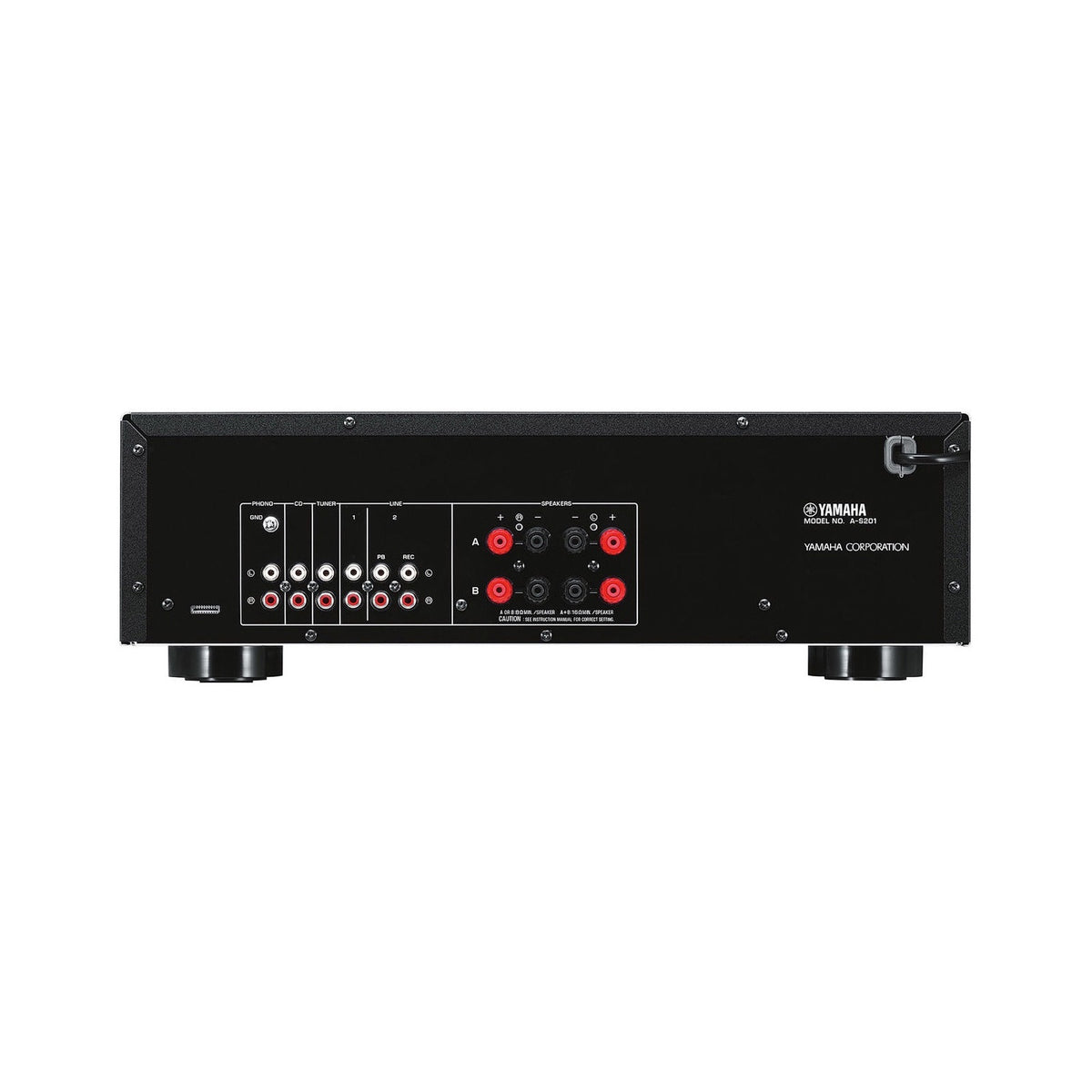 Yamaha A-S201 Integrated Amplifier, rear panel and analogue connections