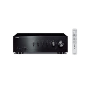 Yamaha A-S301 stereo stiprintuvas, juoda, priekinis vaizdas su nuotolinio valdymo pulteliu