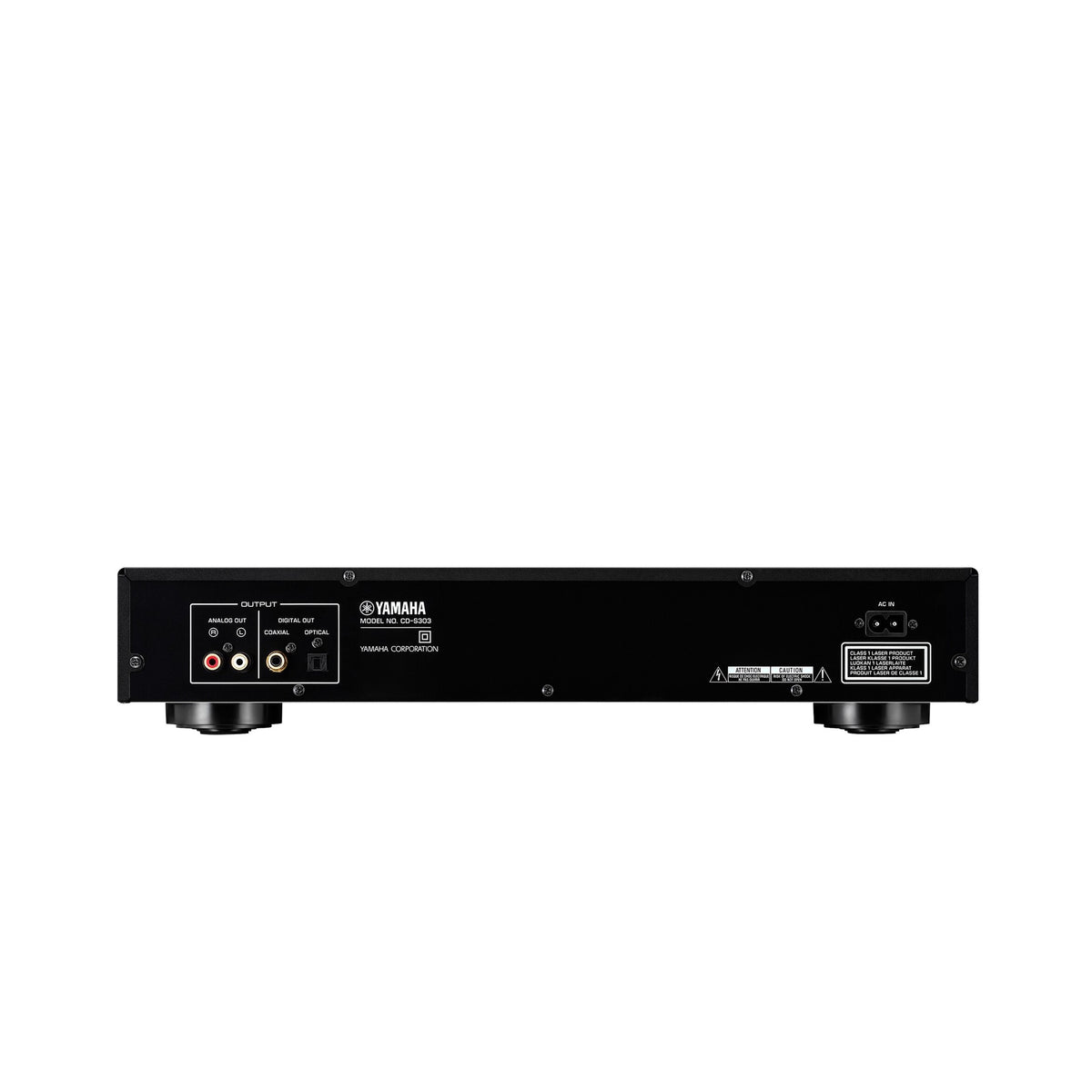 Yamaha CD-S303 CD Player, rear panel and connections