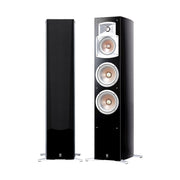 Yamaha NS-555 grindinė garso kolonėlė: kolonėlės su grotelėmis ir be jų