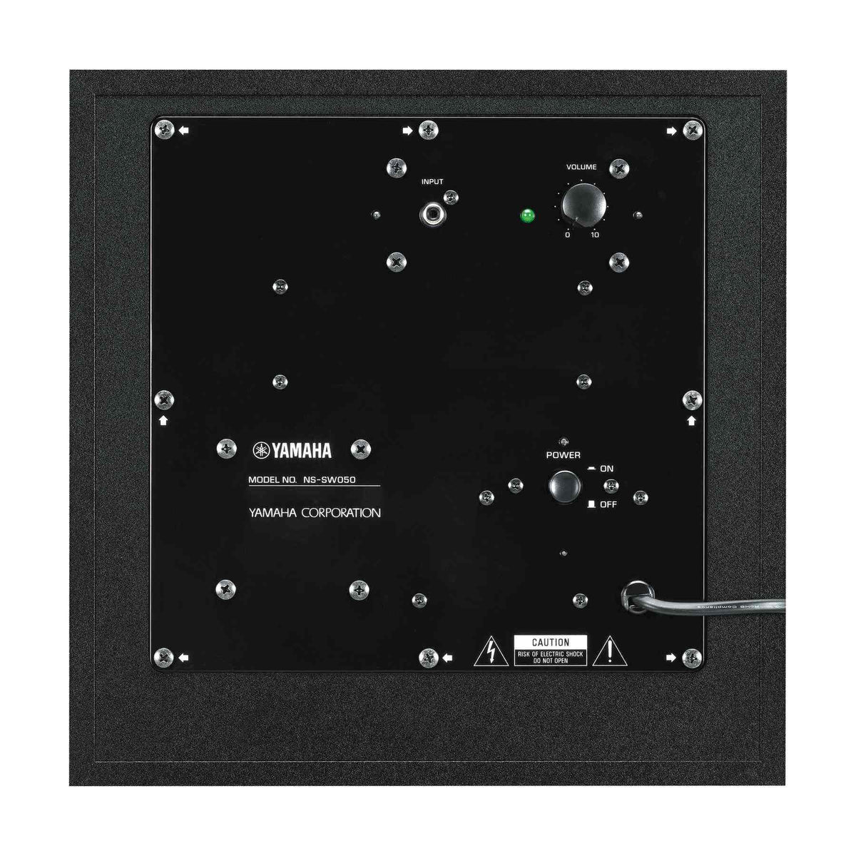 Yamaha NS-SW050 – galinis valdymo skydelis ir jungtis