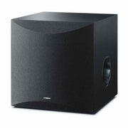 Yamaha NS-SW100 – black subwoofer, angled front view