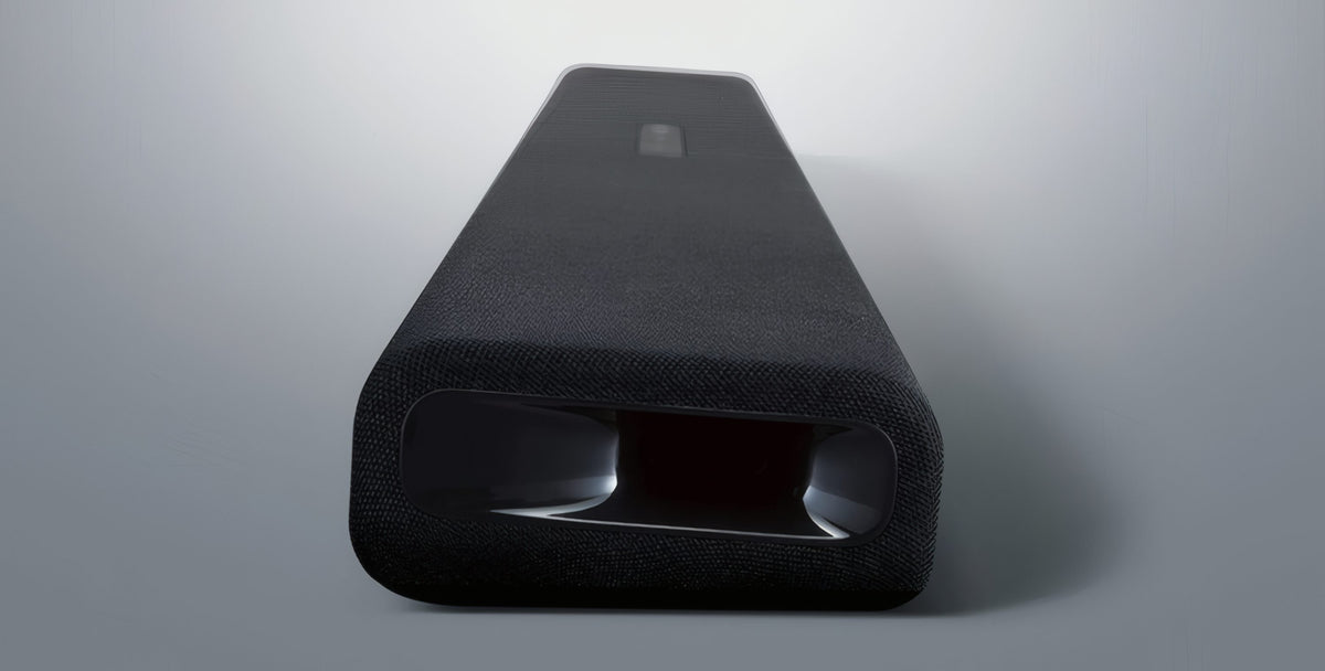 Yamaha SR-B30A Soundbar System, black side panel and opening