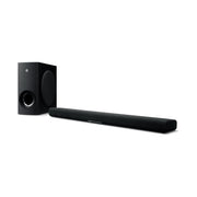 Yamaha SR-B40A Soundbar garso sistema,  (juoda spalva), Soundbar įrenginys ir belaidė žemų dažnių kolonėlė, vaizdas kampu