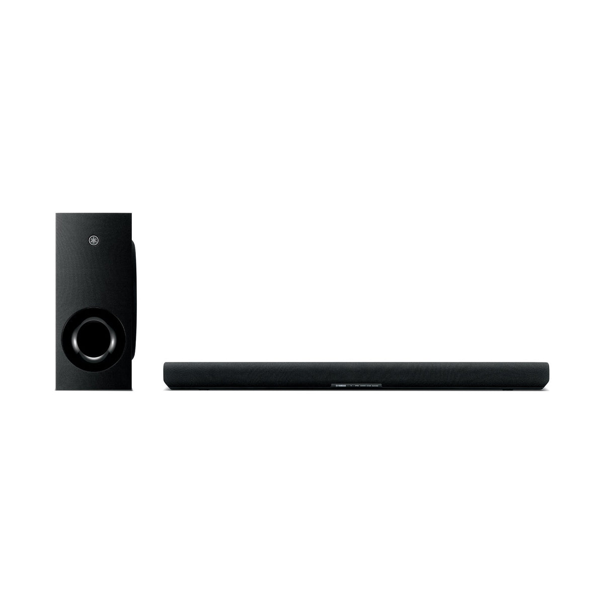 Yamaha SR-B40A Soundbar garso sistema,  (juoda spalva), garso sistemos ir žemų dažnių kolonėlės priekis