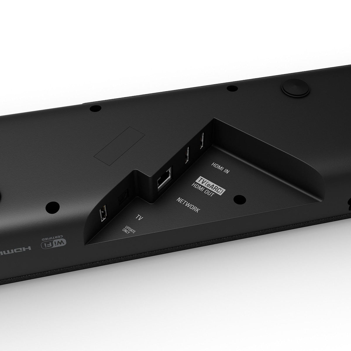 Yamaha SR-X50A Soundbar garso sistema,  (juoda spalva), galinių jungčių detalė