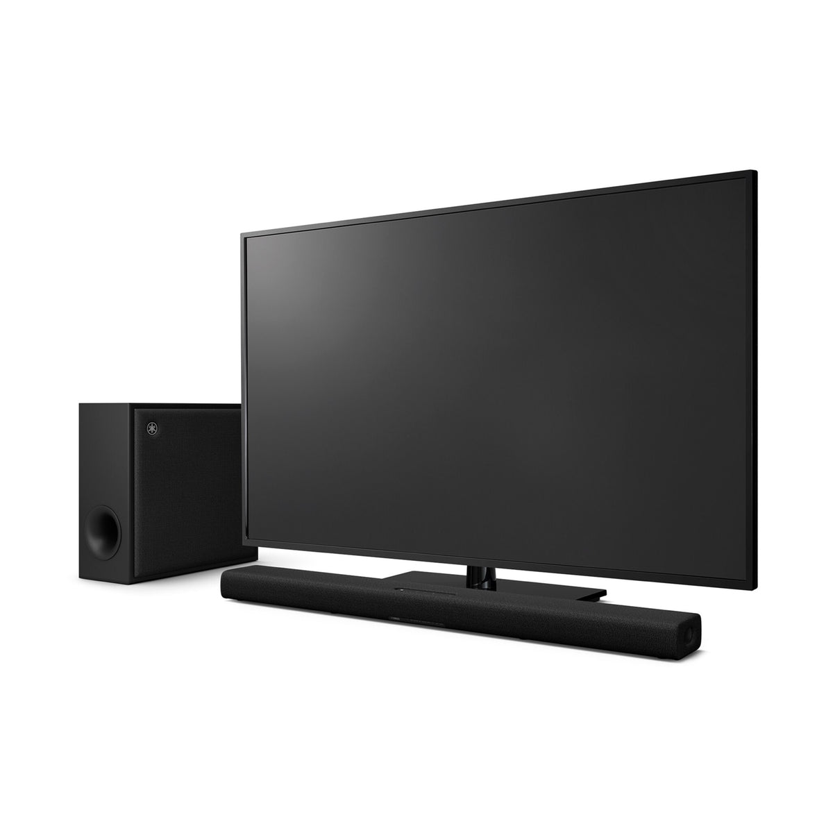 Yamaha SR-X50A Soundbar garso sistema,  (juoda spalva), pastatymo prie televizoriaus pavyzdys